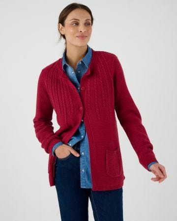 Cardigan maille fantaisie manches longues