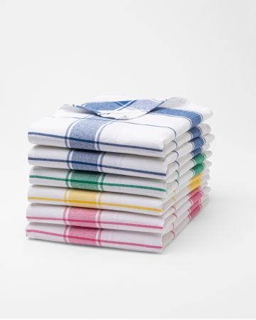 Lot de 6 torchons pur coton
