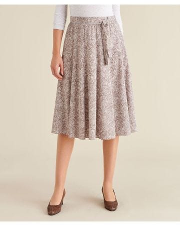 Jupe évasée tissu fluide