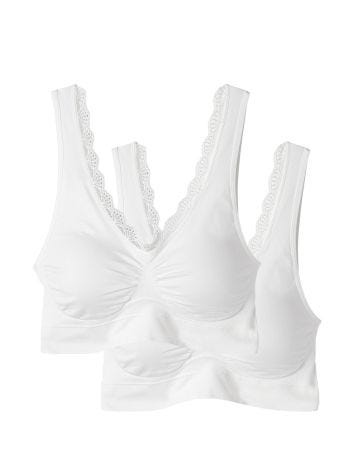 Lot de 2 brassières sans coutures