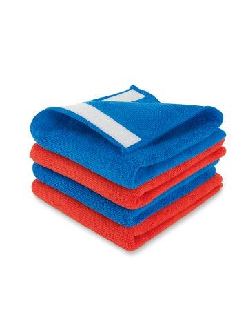 Lot de 4 serpillères en microfibre avec patte autoagrippante