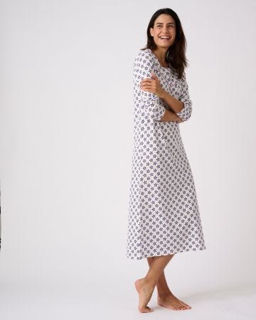 Lot de 2 chemises de nuit jersey pur coton peigné