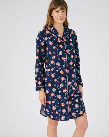 Chemise de nuit flanelle pur coton