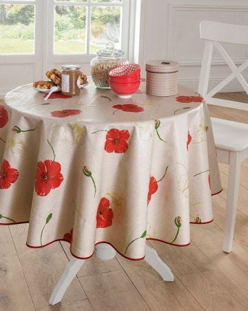 Nappe en toile cirée Coquelicot