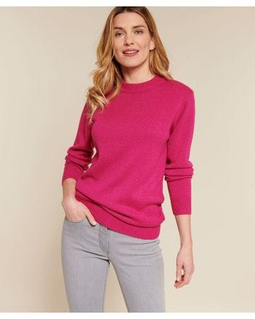 Pull col rond maille jersey