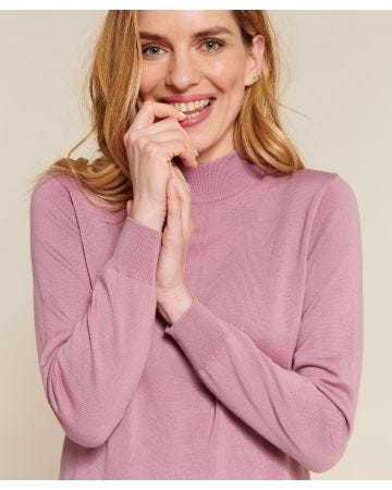 Pull col montant pure laine mérinos