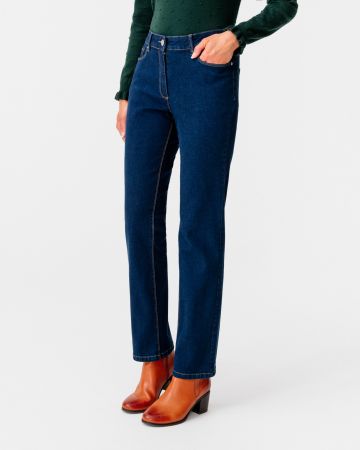 Pantalon denim, coupe droite Perfect Fit by Damart