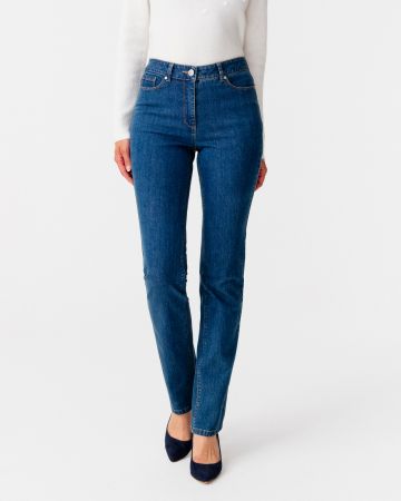 Pantalon denim, coupe droite Perfect Fit by Damart