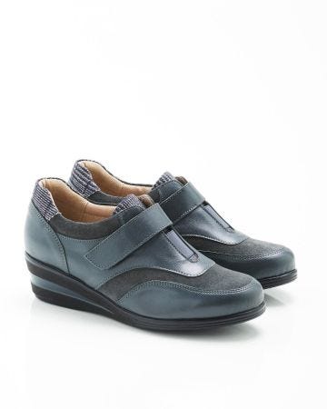 Derbies à scratch dessus cuir irisé
