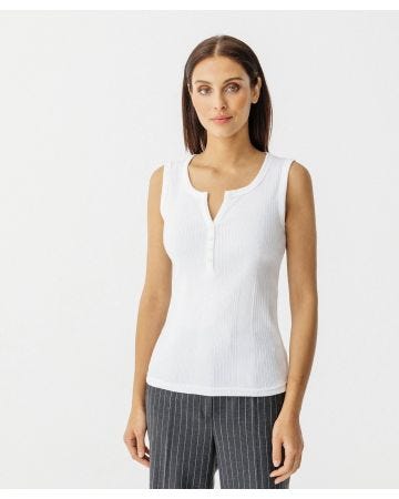 Tee-shirt pur coton côtes placées