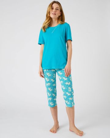 Pyjacourt fantaisie, maille jersey pur coton peigné