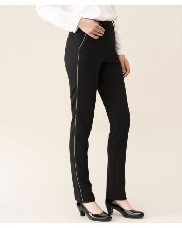 Pantalon crêpe biais brillant