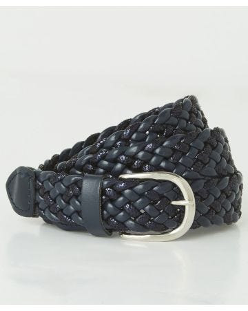 Ceinture tressée bicolore