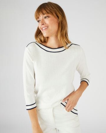 Pull rayures et côtes