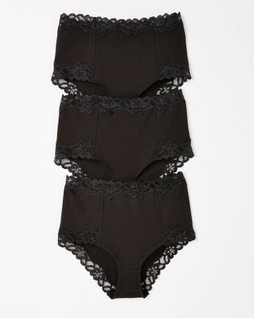 Lot de 3 culottes maxi en dentelle