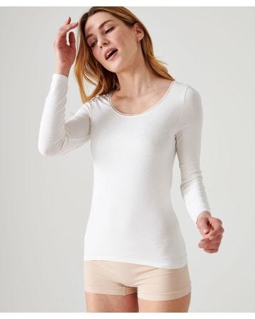 T-shirt Thermolactyl Sensitive finition ajourée, manches longues