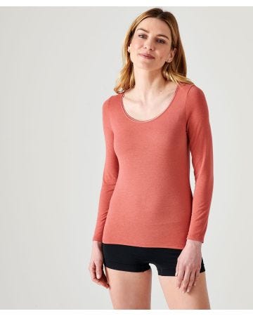 T-shirt Thermolactyl Sensitive finition ajourée, manches longues