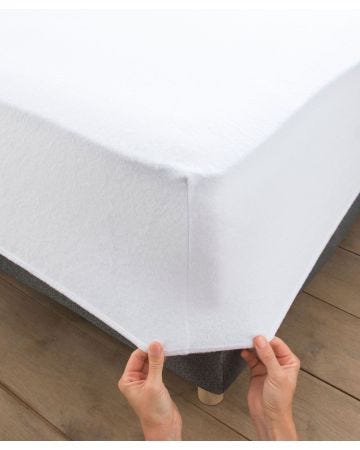 Protège-matelas molleton pur coton doux bi-extensible, 3 dimensions