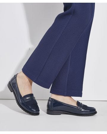 Mocassins vernis à franges