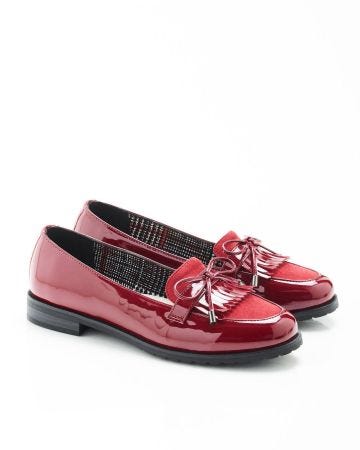 Mocassins vernis à franges