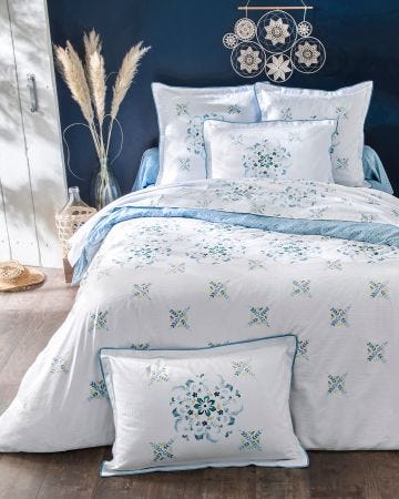 Housse de couette FLEURS BLEUES