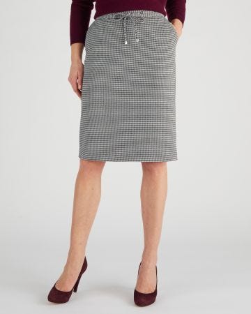 Jupe droite maille milano stretch