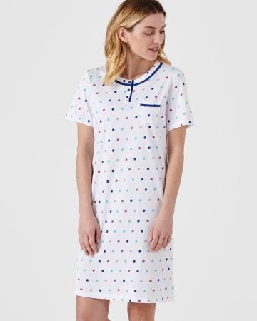 Chemise de nuit manches courtes jersey imprimé