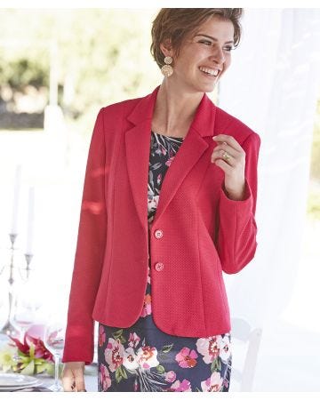 Veste blazer maille boutonnée