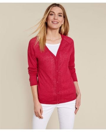 Gilet léger mélange lin et coton