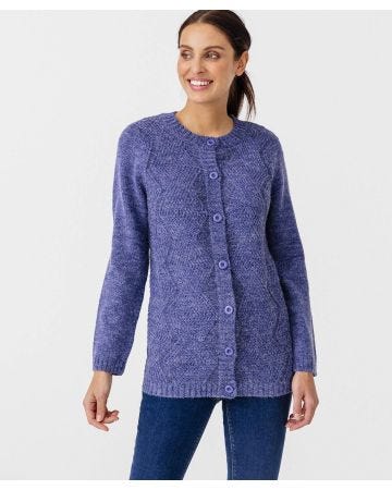 Cardigan maille chinée chaude Thermolactyl