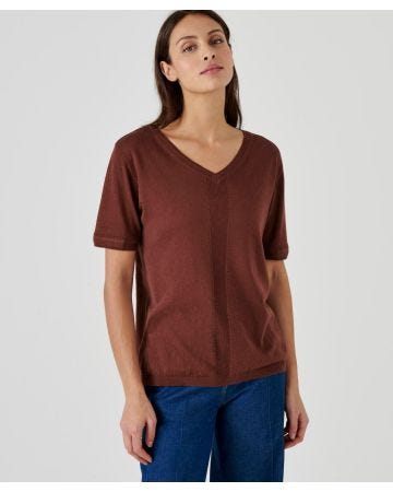 Pull léger mélange lin et coton