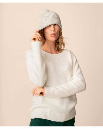 Pull maille chaude fantaisie, manches longues Thermolactyl