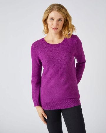 Pull maille chaude fantaisie, manches longues Thermolactyl