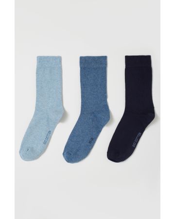 Lot de 3 paires de chaussettes mixtes en coton biologique majoritaire