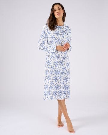 Chemise de nuit maille côtelée, intérieur légèrement gratté