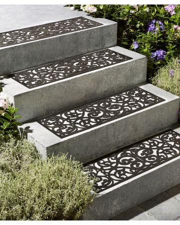 Lot de 4 marchettes d'escalier en caoutchouc