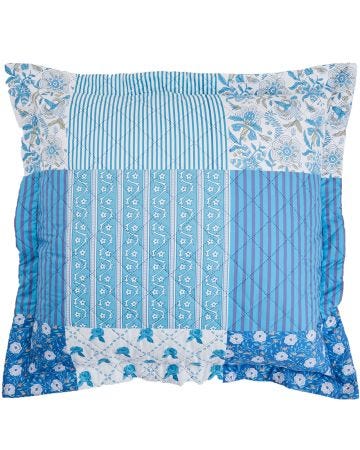 Housse d'oreiller zippée imprimé patchwork