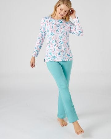 Pyjama manches longues pur coton peigné