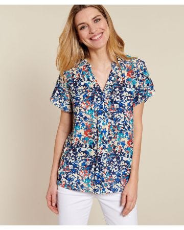 Blouse manches papillon