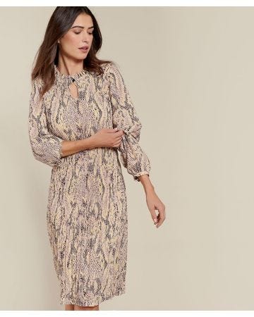 Robe plissée serpent