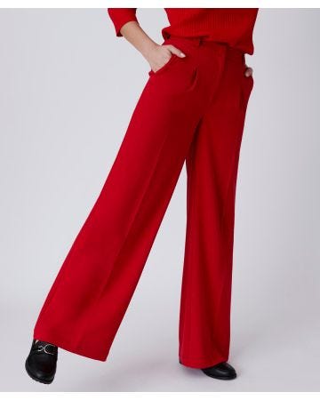 Pantalon crêpe large