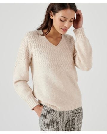 Pull maille fantaisie placée