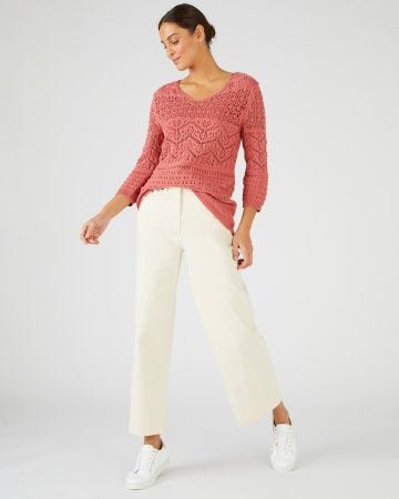 Pull ajouré féminin