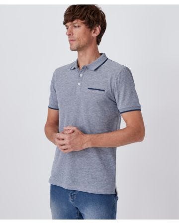 Polo maille piquée bicolore