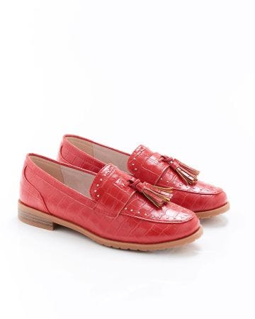 Mocassins aspect croco