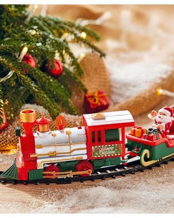 Le train électrique musical du Père Noël