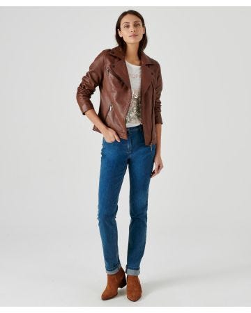 Veste cuir mouton tannage végétal