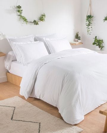 Drap uni en pur coton biologique