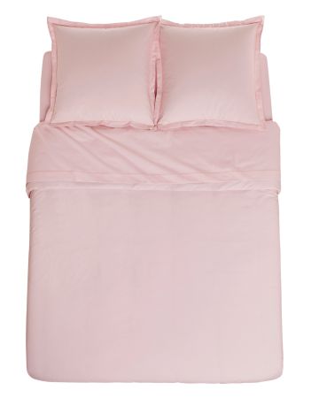 Housse de couette unie en pur coton biologique