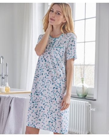 Chemise de nuit maille jersey coton peigné